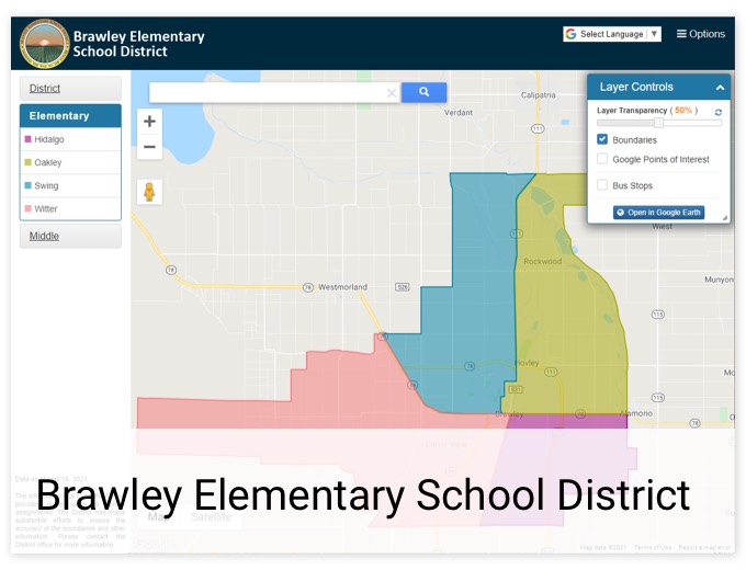 Brawley Elementary School District | GIS Planning Software and Mapping Services